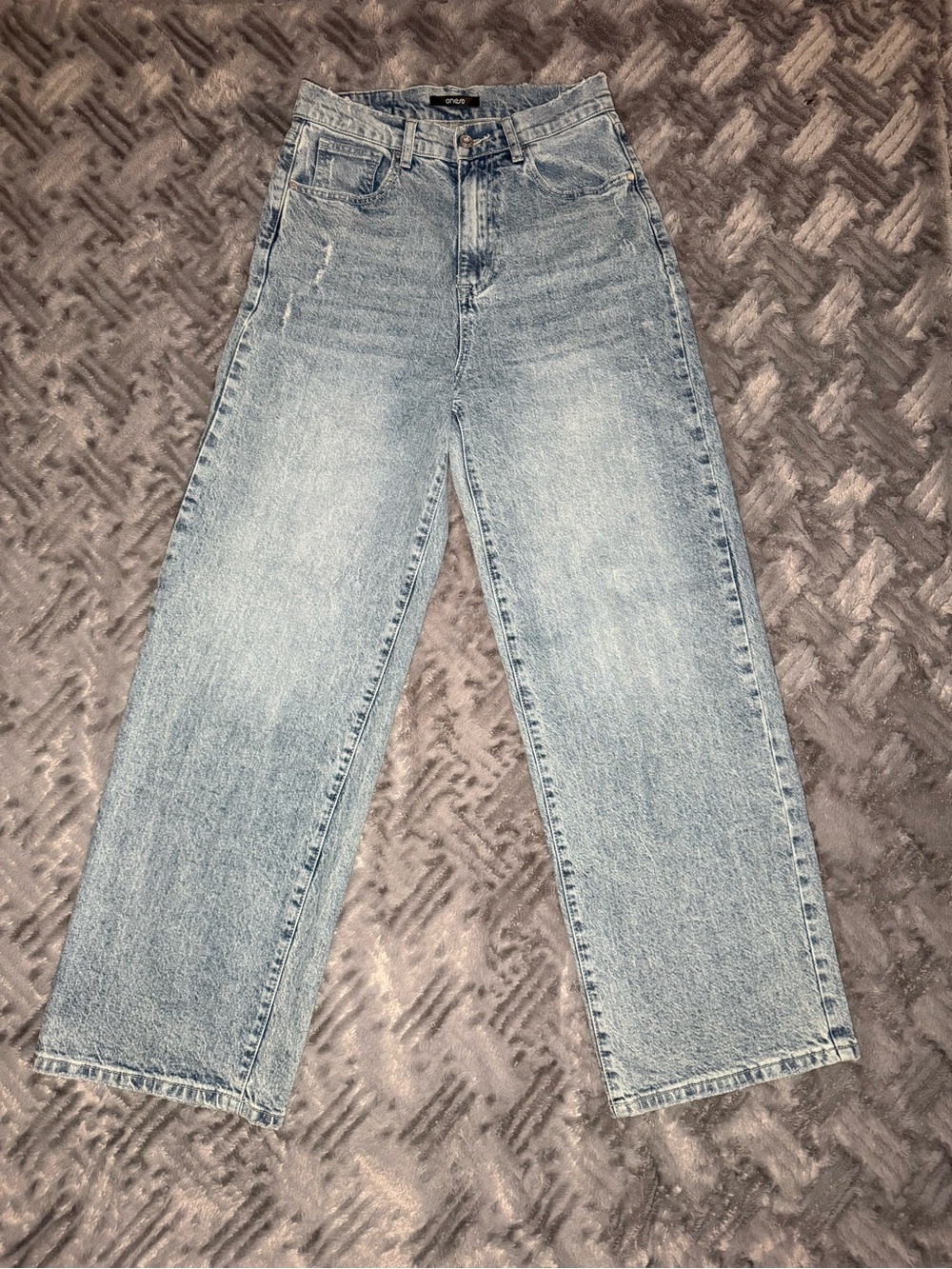 Oneso | Women’s Light Wash High-Rise Wide Leg Jeans